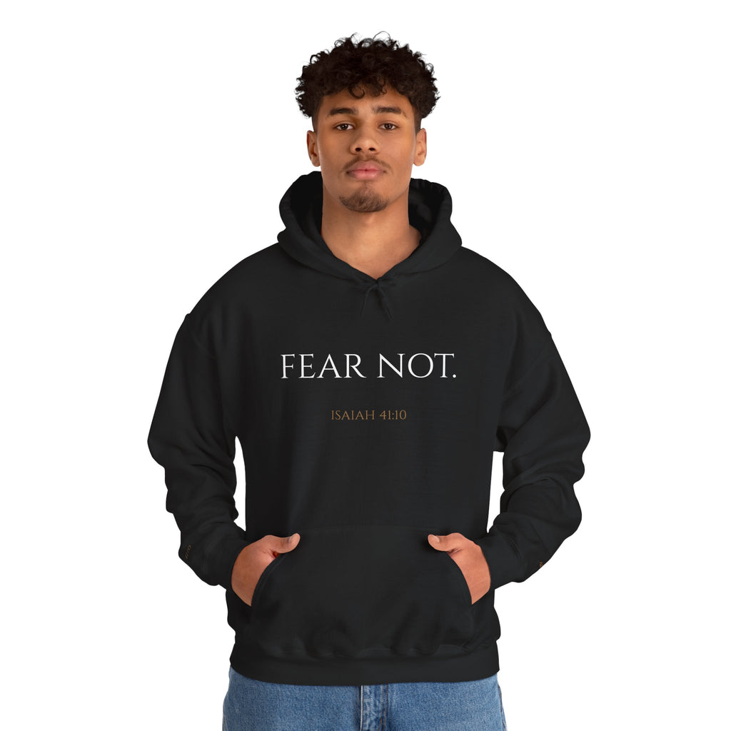 FEAR NOT. | Isaiah 41:10 Embroidered Christian Hoodie
