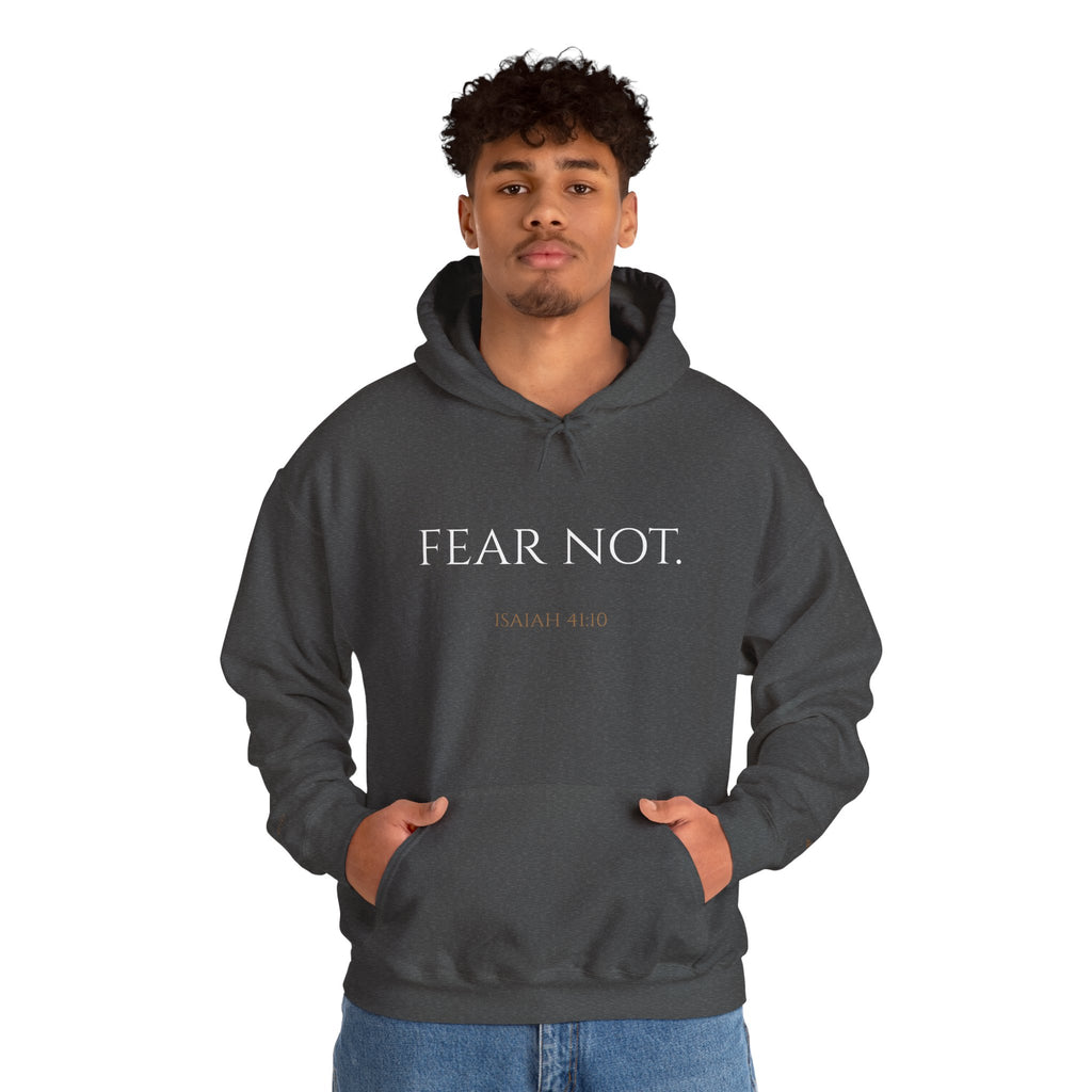 FEAR NOT. | Isaiah 41:10 Embroidered Christian Hoodie