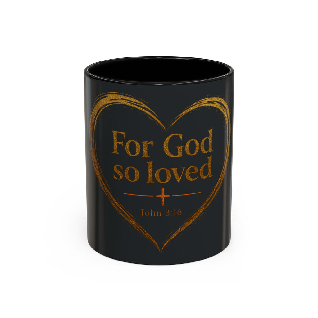 For God So Loved | Two-Tone Christian Coffee Mug