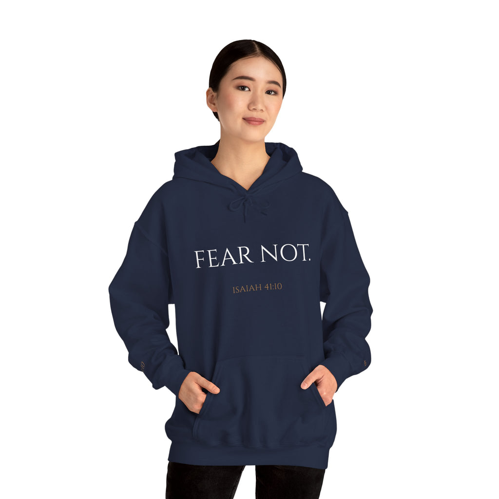 FEAR NOT. | Isaiah 41:10 Embroidered Christian Hoodie