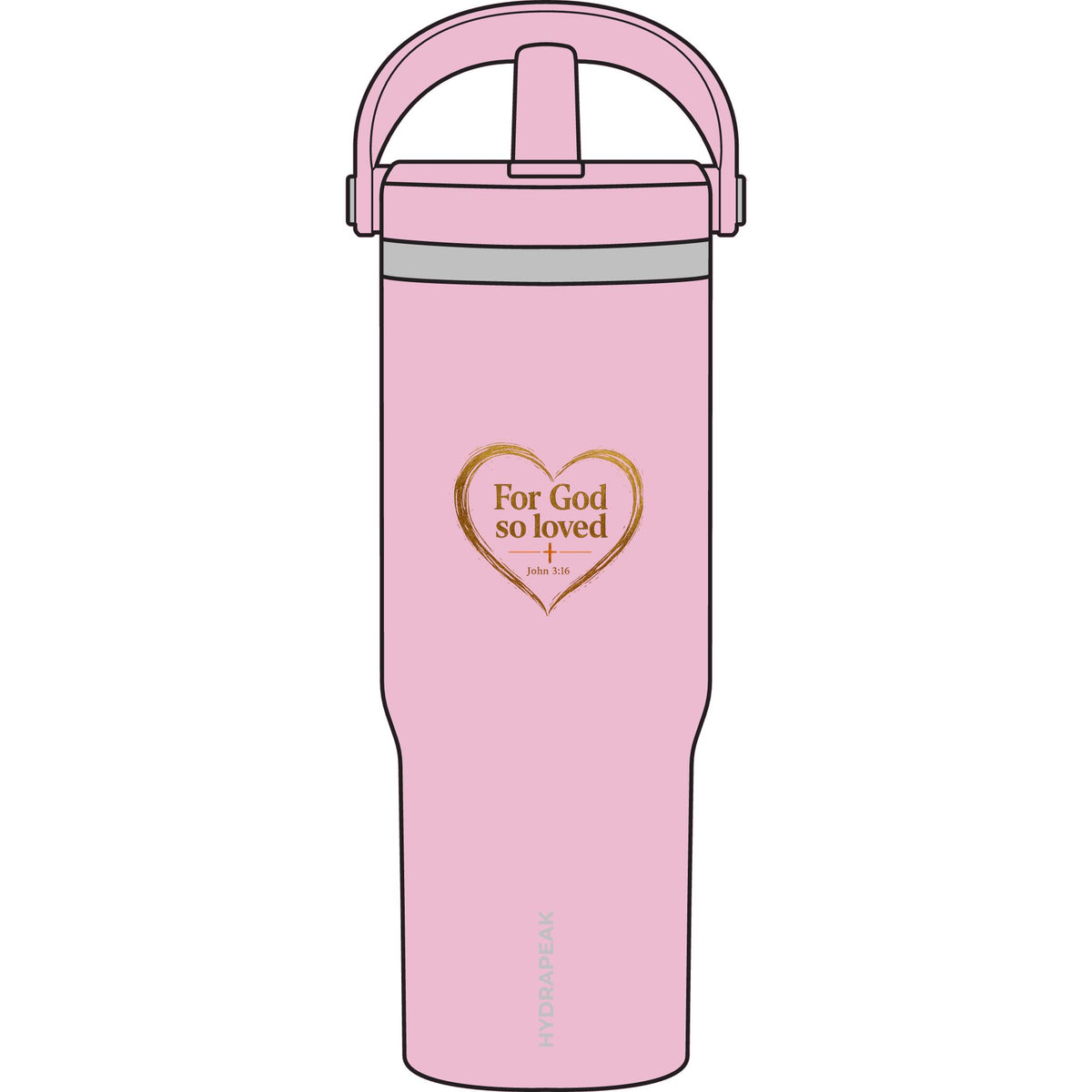 For God So Loved heart design Tumbler | 32oz Nomad Stainless Travel Mug