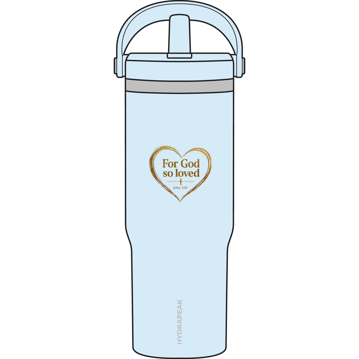 For God So Loved heart design Tumbler | 32oz Nomad Stainless Travel Mug