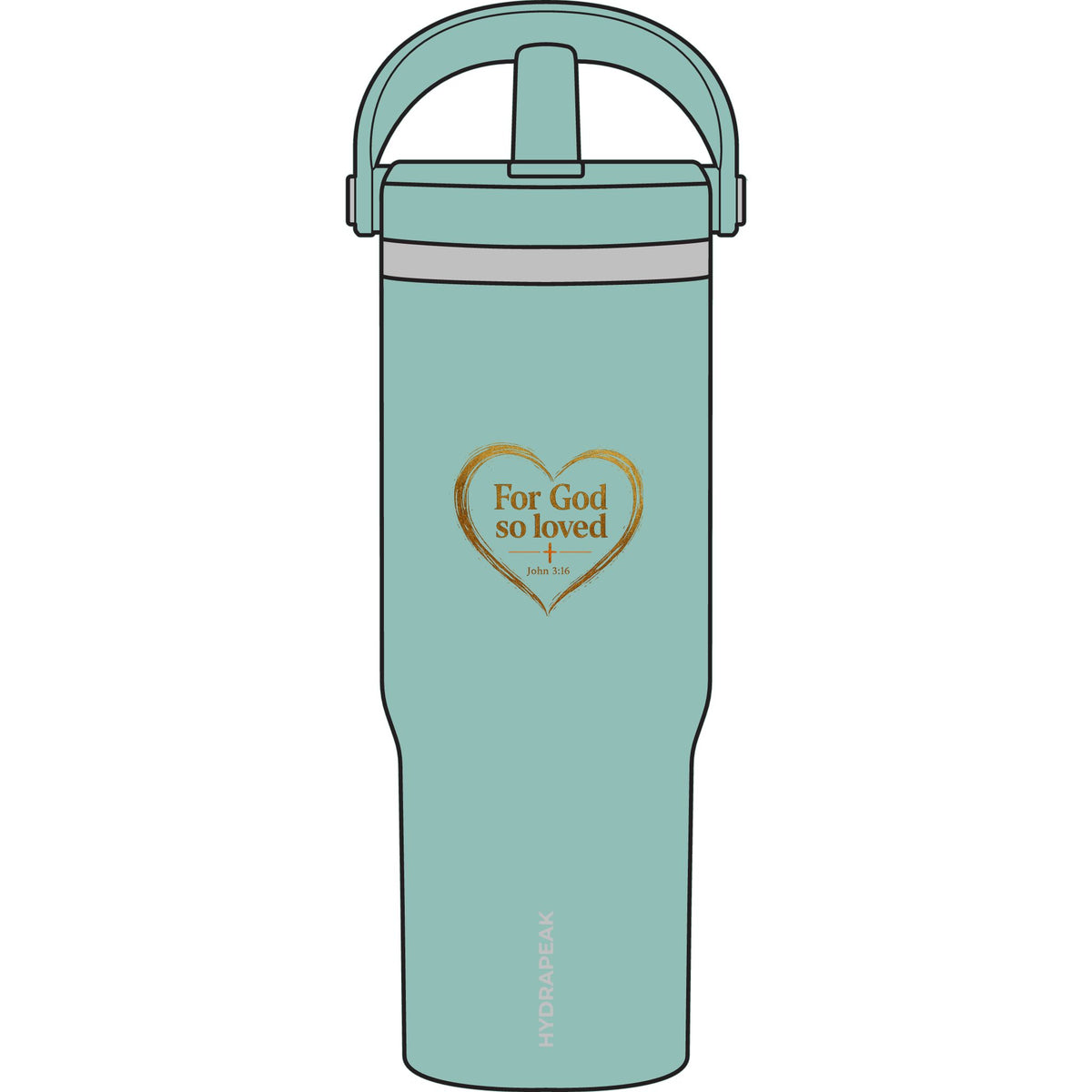 For God So Loved heart design Tumbler | 32oz Nomad Stainless Travel Mug