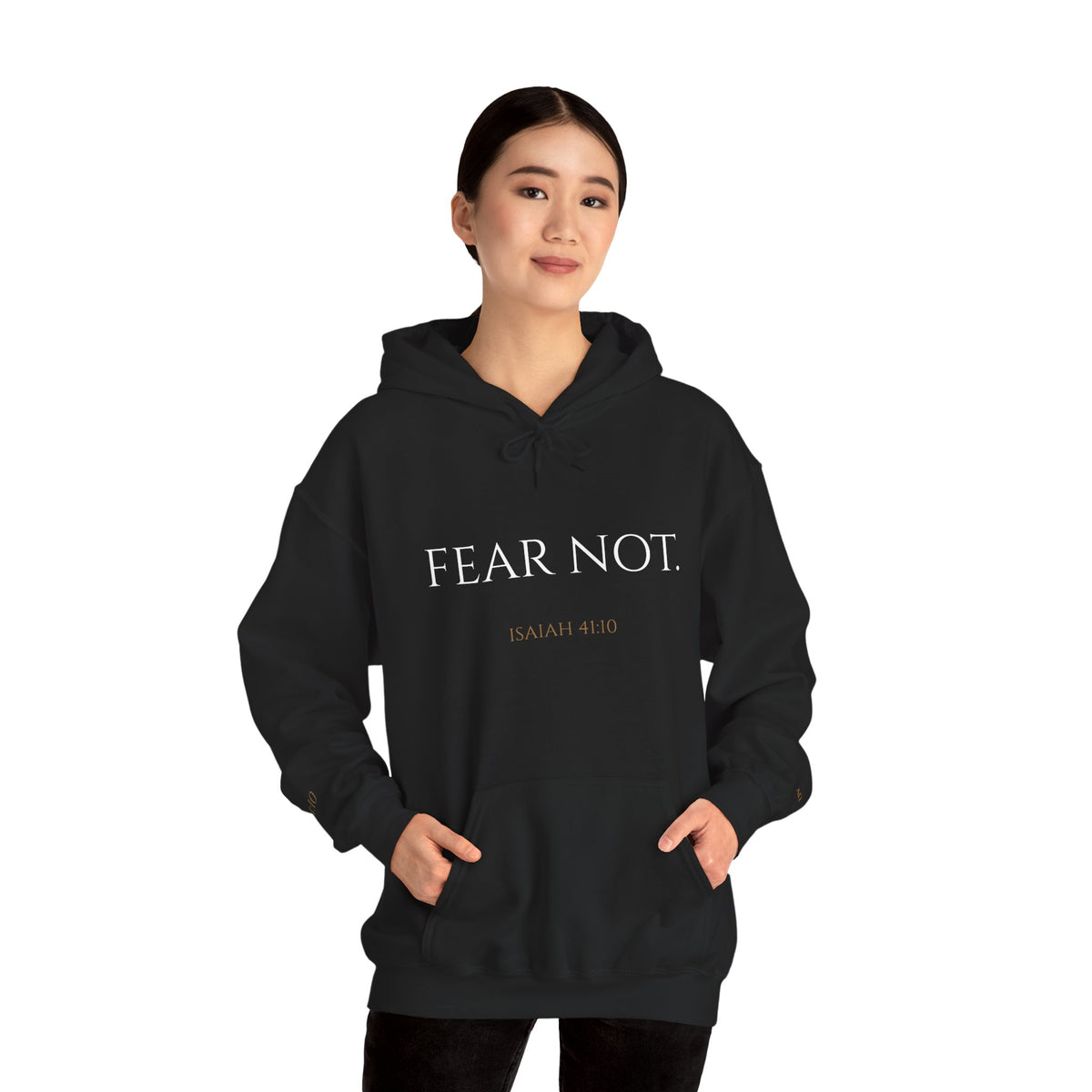 FEAR NOT. | Isaiah 41:10 Embroidered Christian Hoodie
