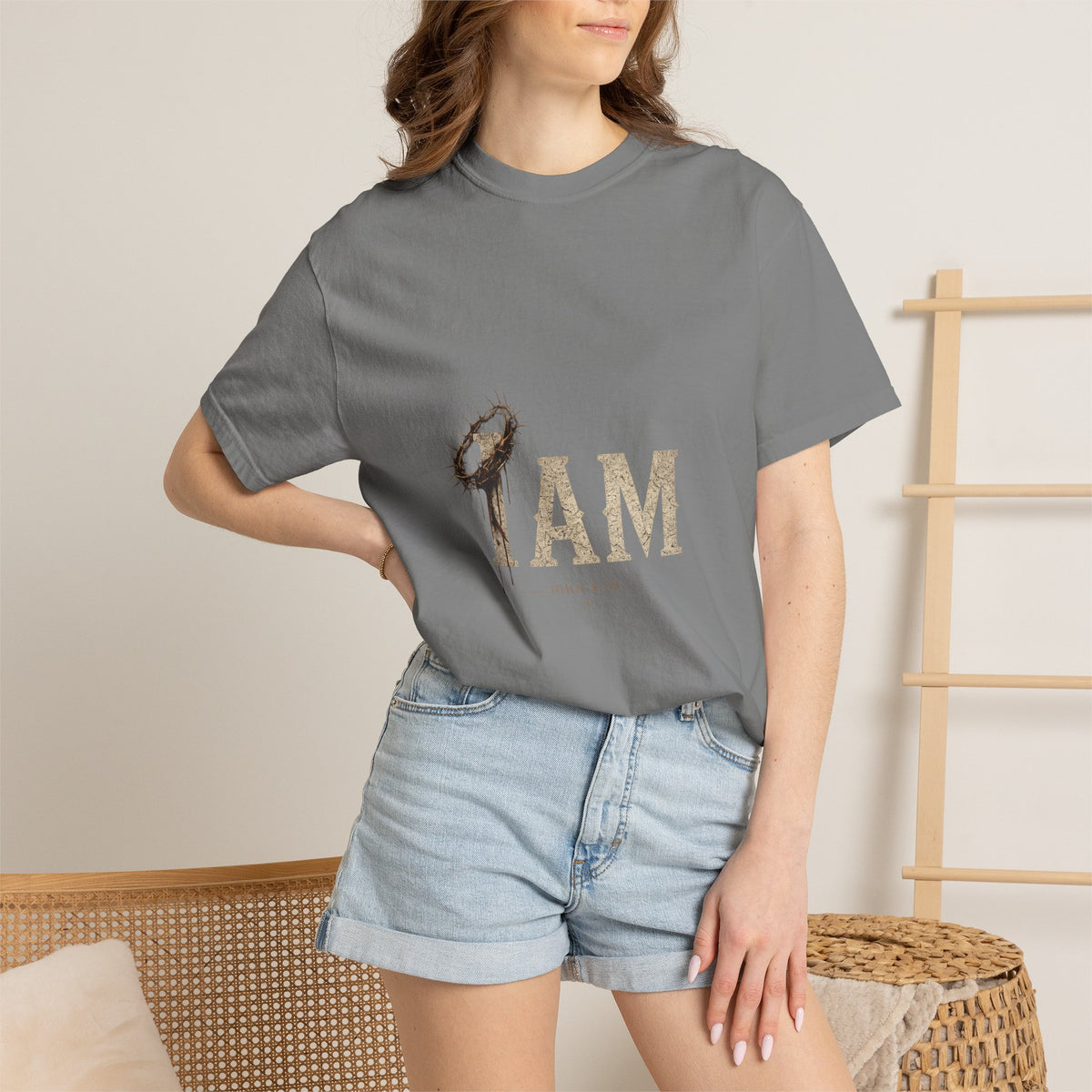I AM | Garment-Dyed Christian T-Shirt