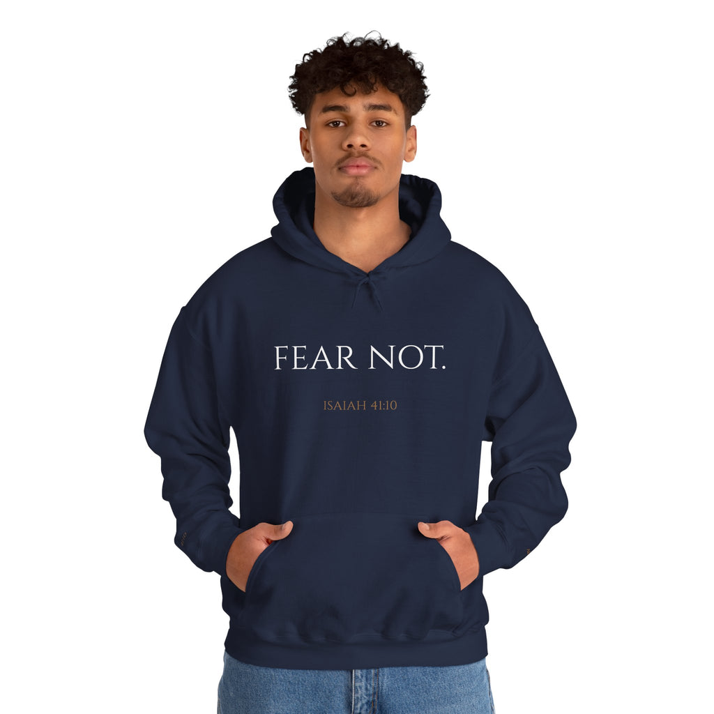 FEAR NOT. | Isaiah 41:10 Embroidered Christian Hoodie